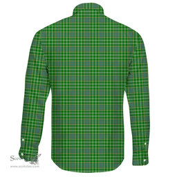 Scottish Currie Clan Tartan Long Sleeve Button Shirt - Crest Classic Scottish Plaid Tartan Plaid