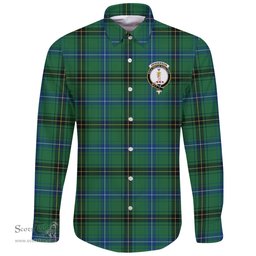 Scottish Henderson Ancient Clan Tartan Long Sleeve Button Shirt - Crest Classic Scottish Plaid Tartan Plaid