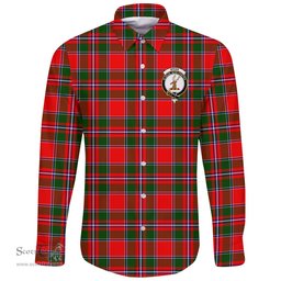 Scottish Spens Modern Clan Tartan Long Sleeve Button Shirt - Crest Classic Scottish Plaid Tartan Plaid