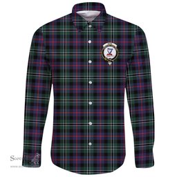 Scottish Rose Hunting Modern Clan Tartan Long Sleeve Button Shirt - Crest Classic Scottish Plaid Tartan Plaid