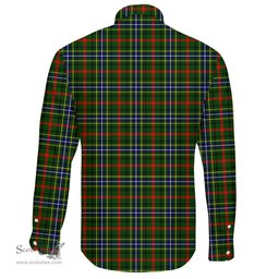 Scottish Bisset Clan Tartan Long Sleeve Button Shirt - Crest Classic Scottish Plaid Tartan Plaid