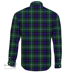Scottish MacDonald of the Isles Hunting Modern Clan Tartan Long Sleeve Button Shirt - Crest Classic Scottish Plaid Tartan Plaid