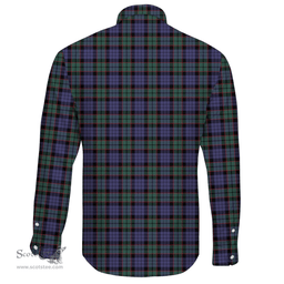 Scottish Fletcher Modern Clan Tartan Long Sleeve Button Shirt - Crest Classic Scottish Plaid Tartan Plaid