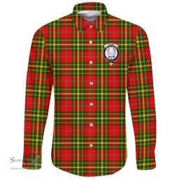 Scottish Leask Clan Tartan Long Sleeve Button Shirt - Crest Classic Scottish Plaid Tartan Plaid