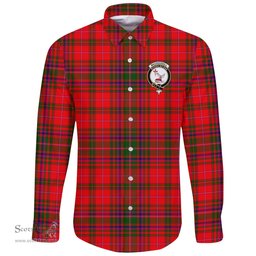 Scottish MacDougall Modern Clan Tartan Long Sleeve Button Shirt - Crest Classic Scottish Plaid Tartan Plaid