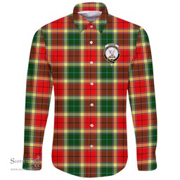 Scottish Gibbs Clan Tartan Long Sleeve Button Shirt - Crest Classic Scottish Plaid Tartan Plaid