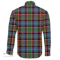 Scottish Stirling & Bannockburn District Clan Tartan Long Sleeve Button Shirt - Crest Classic Scottish Plaid Tartan Plaid