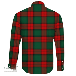 Scottish Stewart Atholl Modern Clan Tartan Long Sleeve Button Shirt - Crest Classic Scottish Plaid Tartan Plaid
