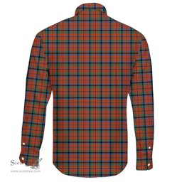 Scottish MacNaughton Ancient Clan Tartan Long Sleeve Button Shirt - Crest Classic Scottish Plaid Tartan Plaid