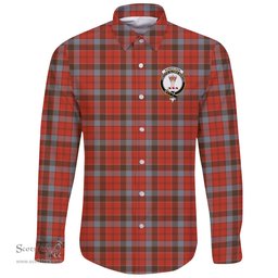 Scottish Robertson Weathered Clan Tartan Long Sleeve Button Shirt - Crest Classic Scottish Plaid Tartan Plaid