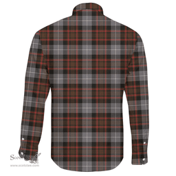 Scottish MacRae Hunting Weathered Clan Tartan Long Sleeve Button Shirt - Crest Classic Scottish Plaid Tartan Plaid