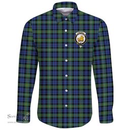 Scottish Campbell Argyll Ancient Clan Tartan Long Sleeve Button Shirt - Crest Classic Scottish Plaid Tartan Plaid
