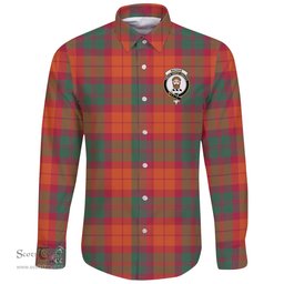 Scottish MacNab Ancient Clan Tartan Long Sleeve Button Shirt - Crest Classic Scottish Plaid Tartan Plaid