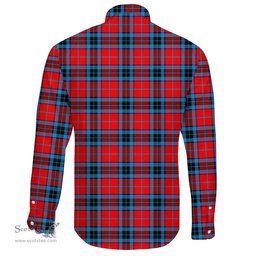 Scottish MacTavish Modern Clan Tartan Long Sleeve Button Shirt - Crest Classic Scottish Plaid Tartan Plaid