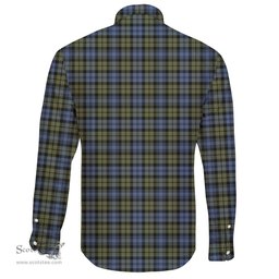 Scottish Campbell Faded Clan Tartan Long Sleeve Button Shirt - Crest Classic Scottish Plaid Tartan Plaid