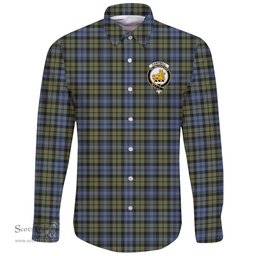 Scottish Campbell Faded Clan Tartan Long Sleeve Button Shirt - Crest Classic Scottish Plaid Tartan Plaid
