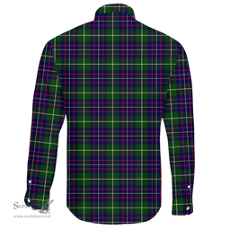 Scottish Inglis Modern Clan Tartan Long Sleeve Button Shirt - Crest Classic Scottish Plaid Tartan Plaid
