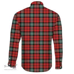 Scottish Kerr Ancient Clan Tartan Long Sleeve Button Shirt - Crest Classic Scottish Plaid Tartan Plaid