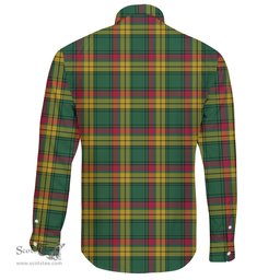 Scottish MacMillan Old Ancient Clan Tartan Long Sleeve Button Shirt - Crest Classic Scottish Plaid Tartan Plaid