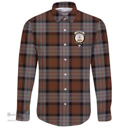 Scottish Cameron of Erracht Weathered Clan Tartan Long Sleeve Button Shirt - Crest Classic Scottish Plaid Tartan Plaid