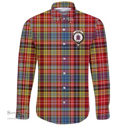 Scottish Ogilvie Clan Tartan Long Sleeve Button Shirt - Crest Classic Scottish Plaid Tartan Plaid