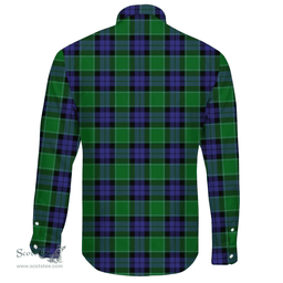 Scottish Graham of Menteith Modern Clan Tartan Long Sleeve Button Shirt - Crest Classic Scottish Plaid Tartan Plaid