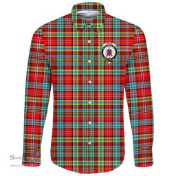 Scottish Ogilvie Hunting Ancient Clan Tartan Long Sleeve Button Shirt - Crest Classic Scottish Plaid Tartan Plaid
