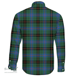 Scottish Davidson Ancient Clan Tartan Long Sleeve Button Shirt - Crest Classic Scottish Plaid Tartan Plaid