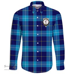 Scottish McKerrell Clan Tartan Long Sleeve Button Shirt - Crest Classic Scottish Plaid Tartan Plaid