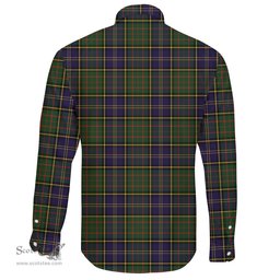 Scottish MacMillan Hunting Modern Clan Tartan Long Sleeve Button Shirt - Crest Classic Scottish Plaid Tartan Plaid