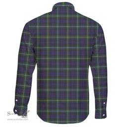 Scottish Campbell Argyll Modern Clan Tartan Long Sleeve Button Shirt - Crest Classic Scottish Plaid Tartan Plaid