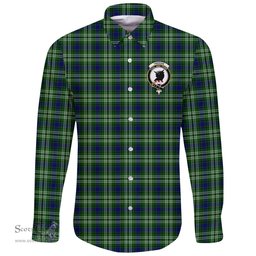 Scottish Tweedside District Clan Tartan Long Sleeve Button Shirt - Crest Classic Scottish Plaid Tartan Plaid