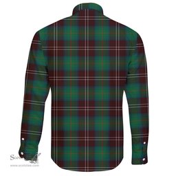Scottish Chisholm Hunting Ancient Clan Tartan Long Sleeve Button Shirt - Crest Classic Scottish Plaid Tartan Plaid