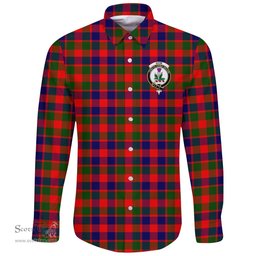 Scottish Gow Modern Clan Tartan Long Sleeve Button Shirt - Crest Classic Scottish Plaid Tartan Plaid