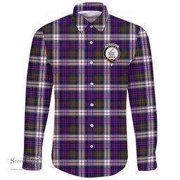 Scottish MacDonald Dress Modern Clan Tartan Long Sleeve Button Shirt - Crest Classic Scottish Plaid Tartan Plaid