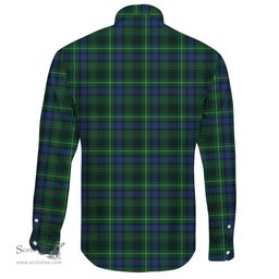 Scottish Stewart Hunting Modern Clan Tartan Long Sleeve Button Shirt - Crest Classic Scottish Plaid Tartan Plaid