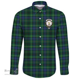 Scottish Stewart Hunting Modern Clan Tartan Long Sleeve Button Shirt - Crest Classic Scottish Plaid Tartan Plaid