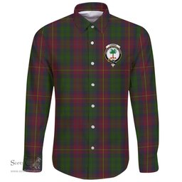 Scottish Cairns Clan Tartan Long Sleeve Button Shirt - Crest Classic Scottish Plaid Tartan Plaid