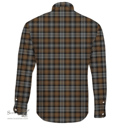 Scottish Gordon Weathered Clan Tartan Long Sleeve Button Shirt - Crest Classic Scottish Plaid Tartan Plaid
