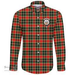 Scottish MacLachlan Hunting Modern Clan Tartan Long Sleeve Button Shirt - Crest Classic Scottish Plaid Tartan Plaid