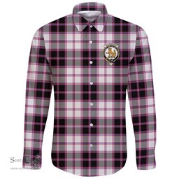 Scottish MacPherson Hunting Modern Clan Tartan Long Sleeve Button Shirt - Crest Classic Scottish Plaid Tartan Plaid