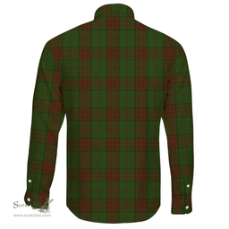 Scottish Maxwell Hunting Clan Tartan Long Sleeve Button Shirt - Crest Classic Scottish Plaid Tartan Plaid