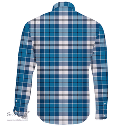 Scottish Roberton Clan Tartan Long Sleeve Button Shirt - Crest Classic Scottish Plaid Tartan Plaid