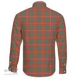 Scottish Bruce Ancient Clan Tartan Long Sleeve Button Shirt - Crest Classic Scottish Plaid Tartan Plaid