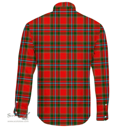 Scottish Drummond of Perth Clan Tartan Long Sleeve Button Shirt - Crest Classic Scottish Plaid Tartan Plaid
