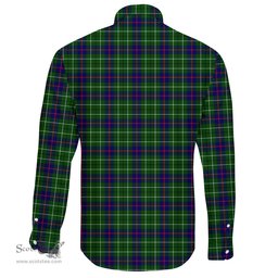 Scottish Duncan Modern Clan Tartan Long Sleeve Button Shirt - Crest Classic Scottish Plaid Tartan Plaid
