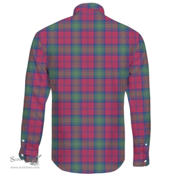 Scottish Lindsay Ancient Clan Tartan Long Sleeve Button Shirt - Crest Classic Scottish Plaid Tartan Plaid