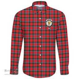 Scottish Sinclair Modern Clan Tartan Long Sleeve Button Shirt - Crest Classic Scottish Plaid Tartan Plaid