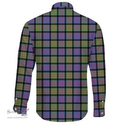 Scottish MacDonald Ancient Clan Tartan Long Sleeve Button Shirt - Crest Classic Scottish Plaid Tartan Plaid