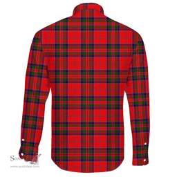 Scottish MacGillivray Modern Clan Tartan Long Sleeve Button Shirt - Crest Classic Scottish Plaid Tartan Plaid
